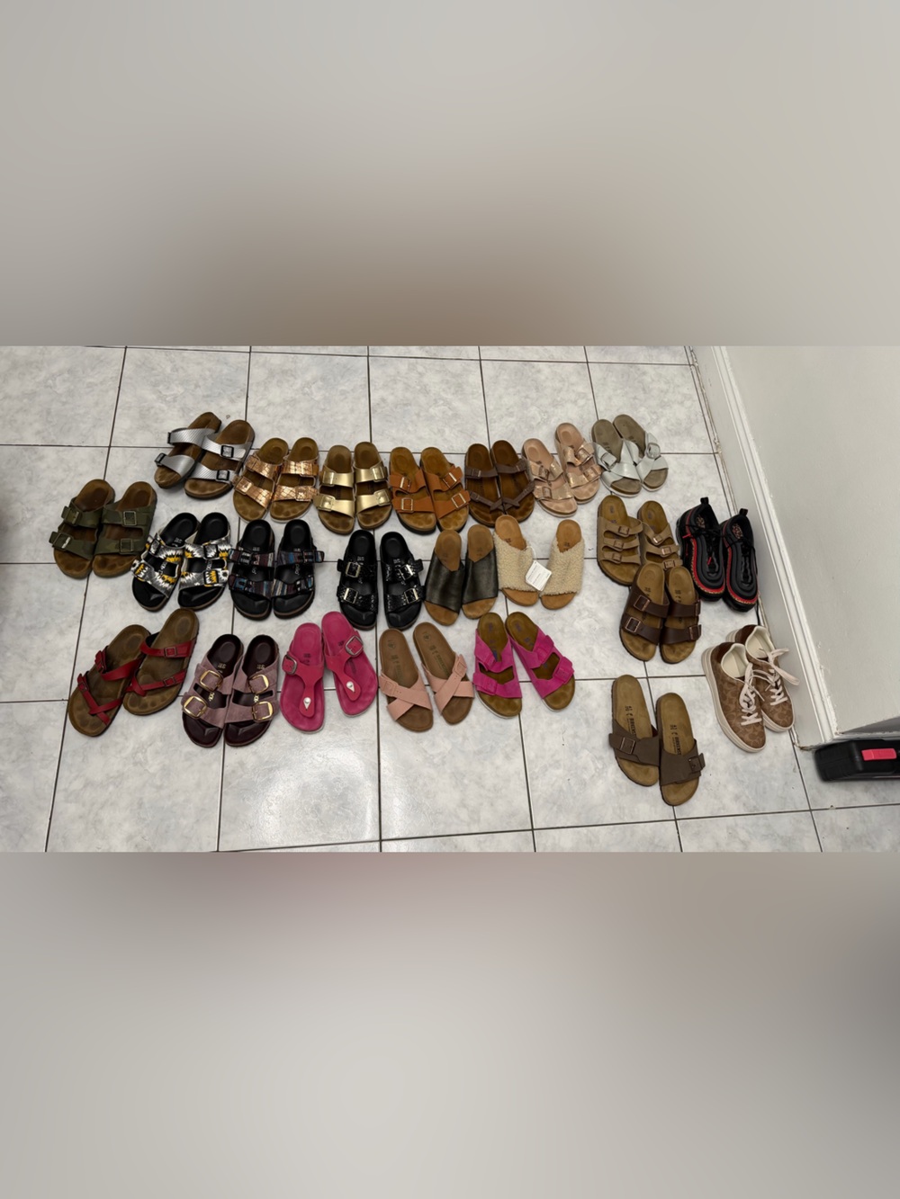 Birkenstock Women's Sandal Lot - Brown, Pink, Black, Gold, Tan, White